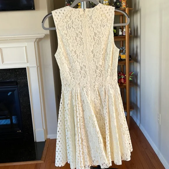 MSGM white lace dress.